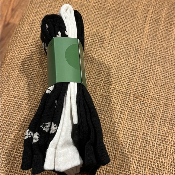 Kate Spade Black Socks with White Bow Design - Picture 3 of 3